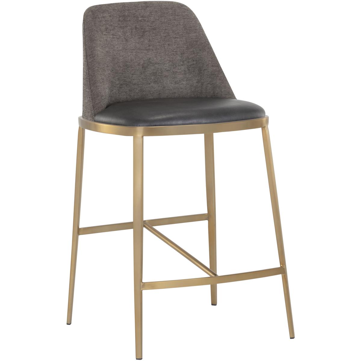 SUNPAN 107816 Dover 36 inch Bravo Portabella / Sparrow Grey Counter Stool